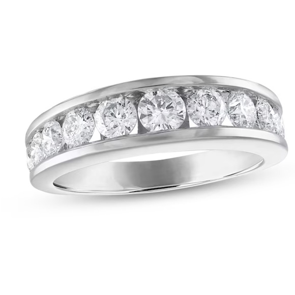 Tiffany & Co. Jewelry - Tiffany & Co. Setting Wedding Platinum Band with Diamonds